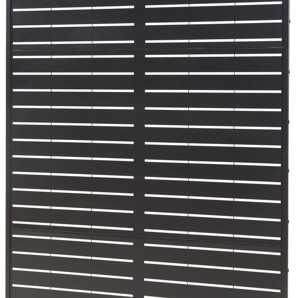 Pannello Divisorio Trolu Struttura Traforata in Acciaio 200 x 100 cm Nero casa.pro