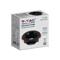 GU10 Monti rotondi Black Frame + Black Riflector