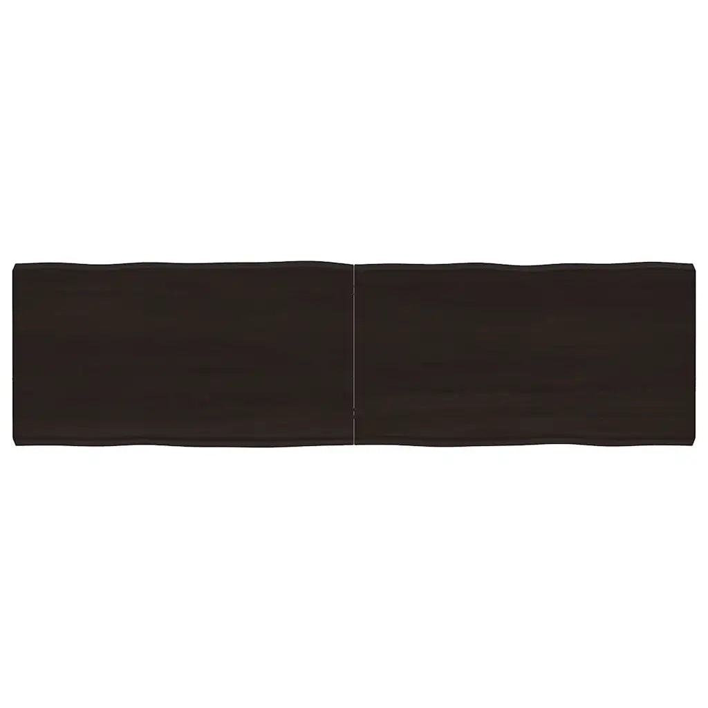 Piano Tavolo Marrone Scuro 180x50x(2-6)cm Rovere Non Trattatocod mxl 128159