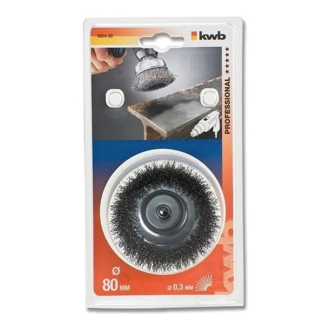 kwb 602430 Ruota a raggi di filo di acciaio Spazzola a disco 7,5 cm