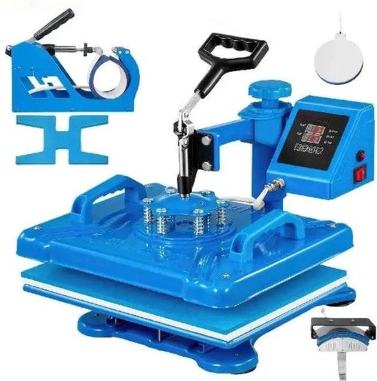 Macchina di Pressione a Calore 5 in 1 - Modello 12345 - Temperatura Massima 200°C - Pressione Massima 10 bar - Dimensioni 40x30x20 cm - Peso 15 kg - Kit di Accompagnamento Incluso