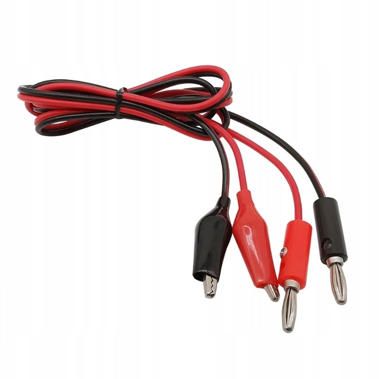 Cavi di Misura per Multimetro – Lunghezza 100cm, Coccodrilli 35mm | Nero e Rosso | Connessione Veloce e Sicura