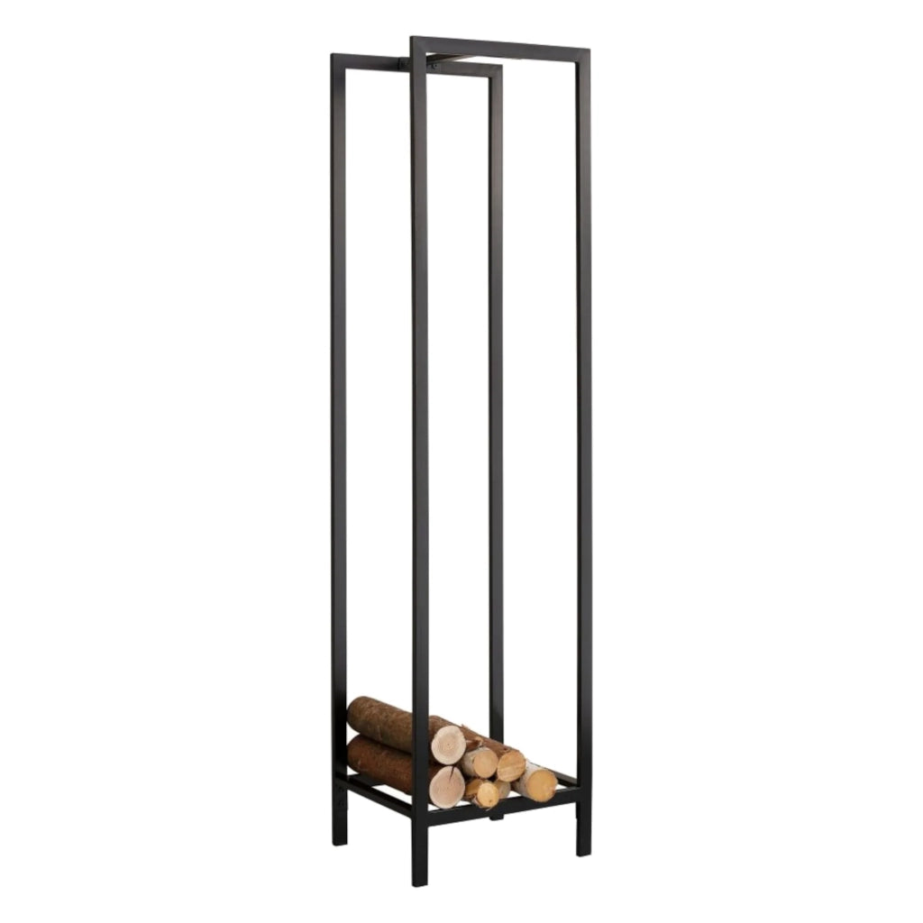 Portalegna per uso interno/esterno portalegna di design supporto per legna da ardere per uso interno/esterno 140 x 35 x 35 cm nero 03_0006289