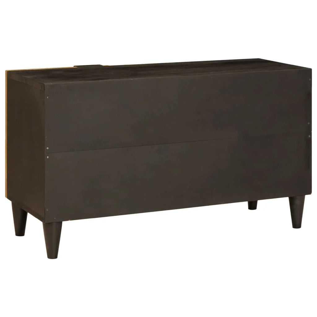 Mobile TV Nero e Oro 80 x 33 x 46 cm Legno multistrato 4017843