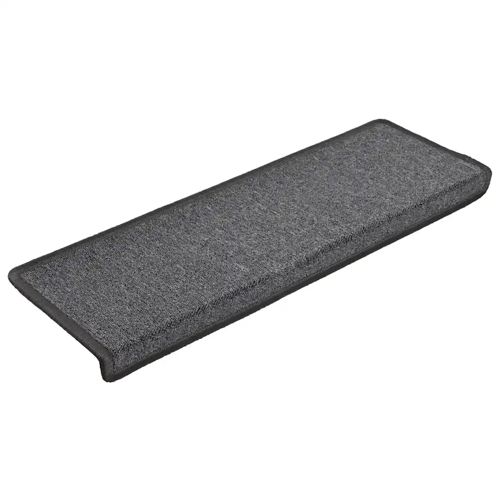 Tappetini per scale 30 pz 65x21x4 cm Grigio scuro Bordo rettangolare 3365766