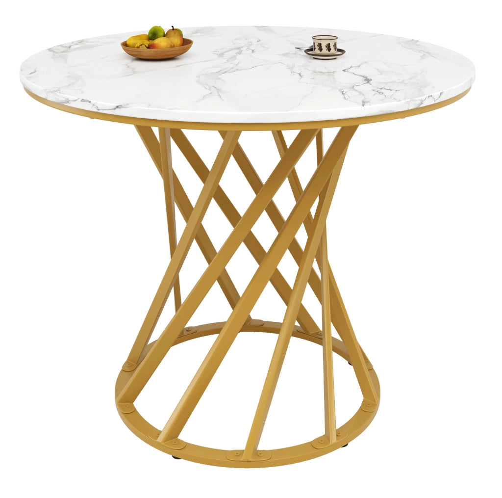 Tavolo da pranzo 80x80x76 cm in MDF e metallo