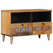 Mobile TV-Credenza per TV Naturale 70 x 33 x 46 cm Legno di mango massello