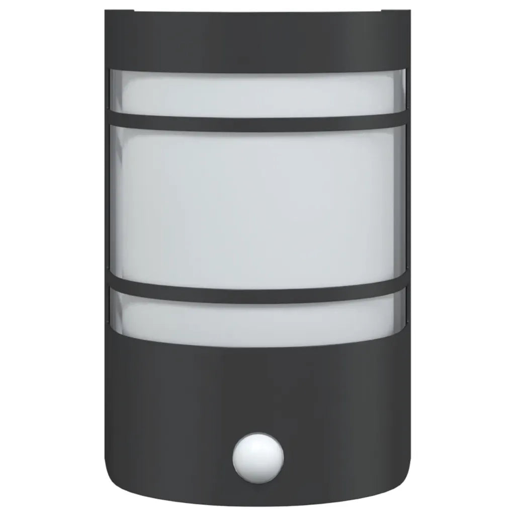 Applique da Esterno con Sensore Nera in Acciaio Inossidabile 4006300