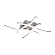 PLAFONIERA LED ROUTE ACCIAIO SATIN. 4 LUCI X 5W 4000K