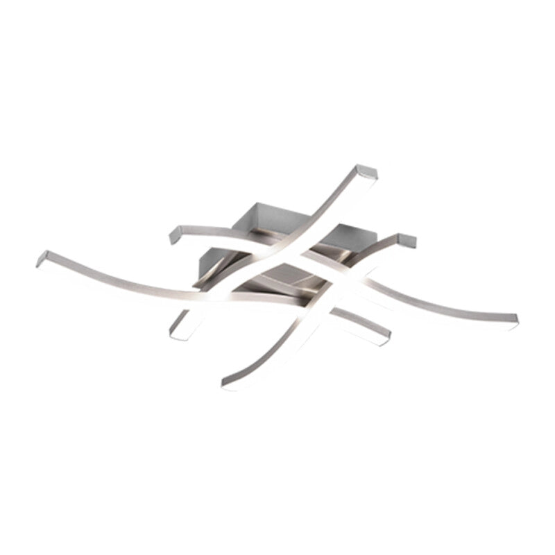 PLAFONIERA LED ROUTE ACCIAIO SATIN. 4 LUCI X 5W 4000K