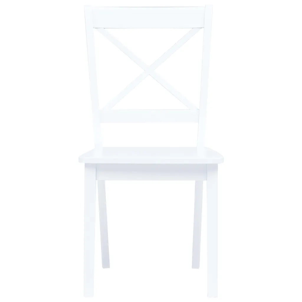 Set da Pranzo 5 pz in Legno Massello di Hevea Bianco 276869