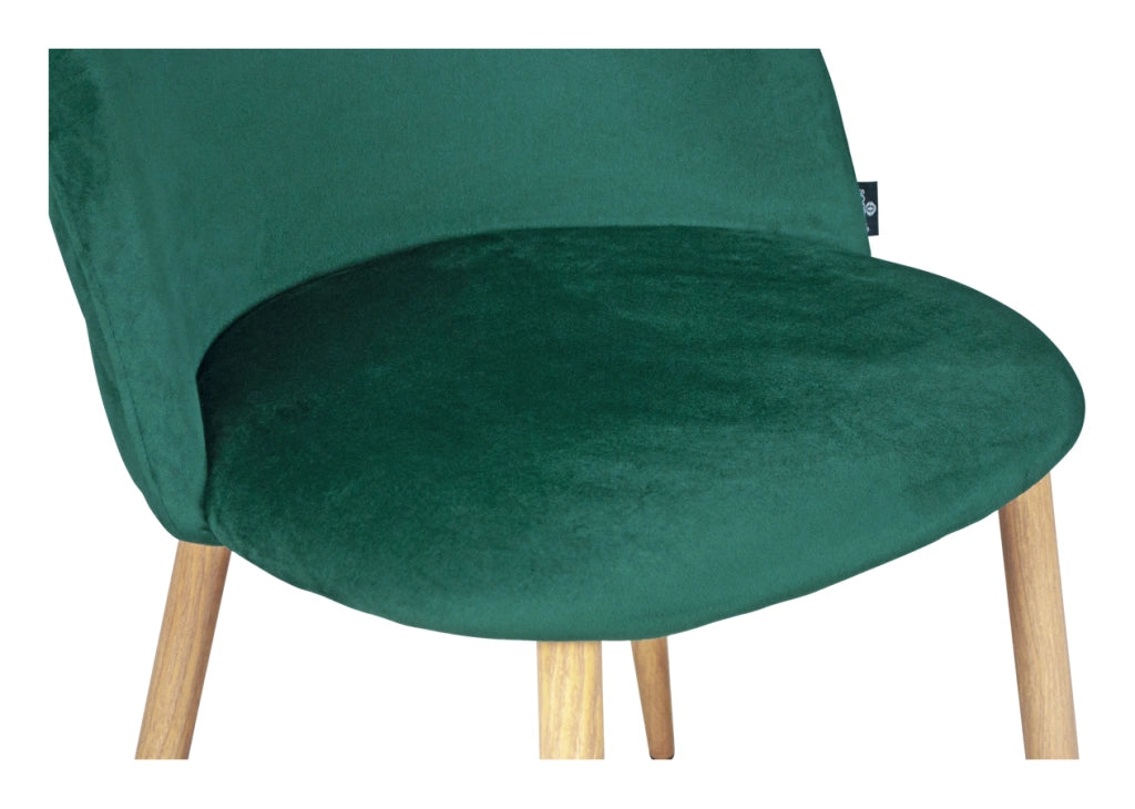 Sedia imbottita in velluto verde scuro - Sophie (2 pz) - SD30SOPM