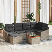 Set Divano da Giardino con cuscino 7 pcs Grigio polyrattan 3347853