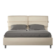 Letto Matrimoniale 160x200 cm con Rete e Contenitore Nandy Tortora