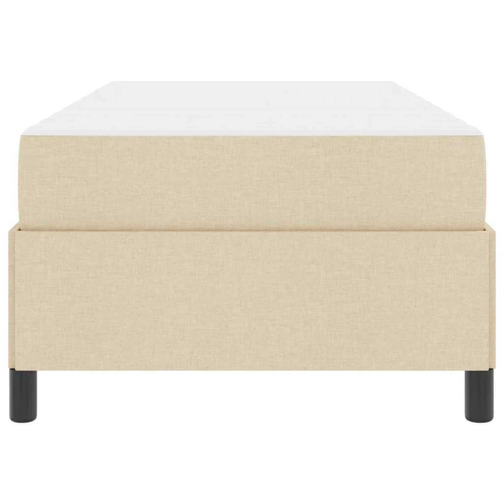 Letto a molle Crema 100 x 200 cm Tessuto