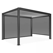 Pergola bioclimatica motorizzata illuminata 3x4m e 2 tende