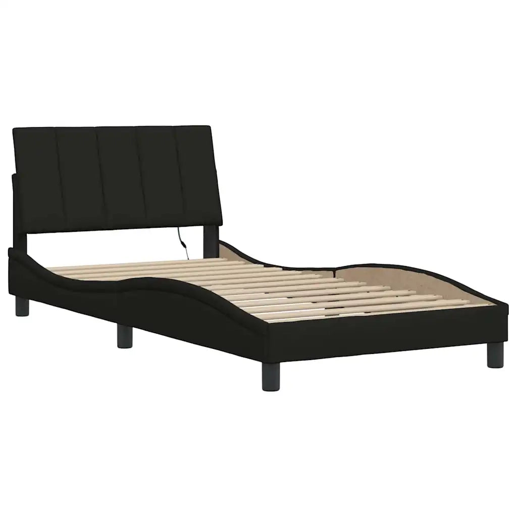 Giroletto senza Materasso Hanko Nero 100x200 cm in Tessuto 3310442