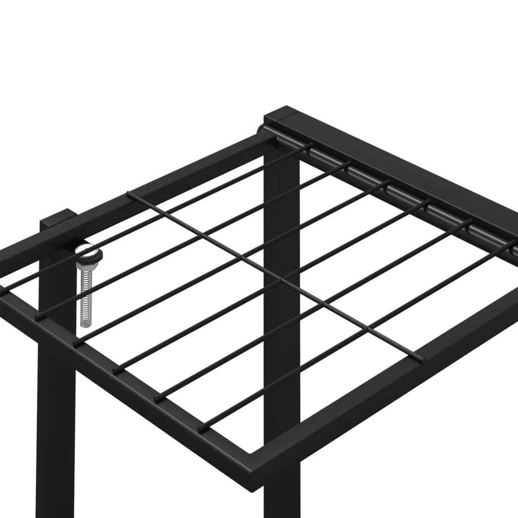 Portavasi mobiletto per fiori 94,5 x 25 x 89 cm ferro nero 02_0045248