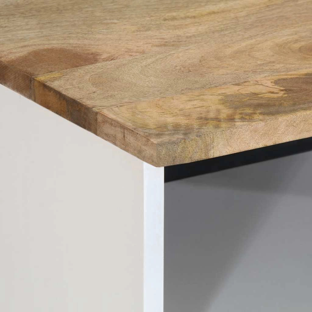Mobile porta TV con cassetto e ripiani 100 x 33,5 x 46 cm pratico contenitore stile moderno legno di mango naturale 02_0057846