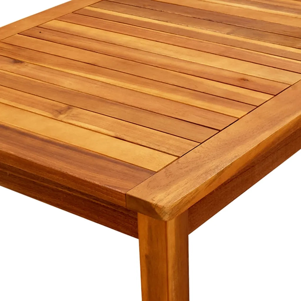 Tavolino da Giardino-Tavolo da Esterno-Tavolino da Patio 110x60x45 cm in Legno Massello di Acacia