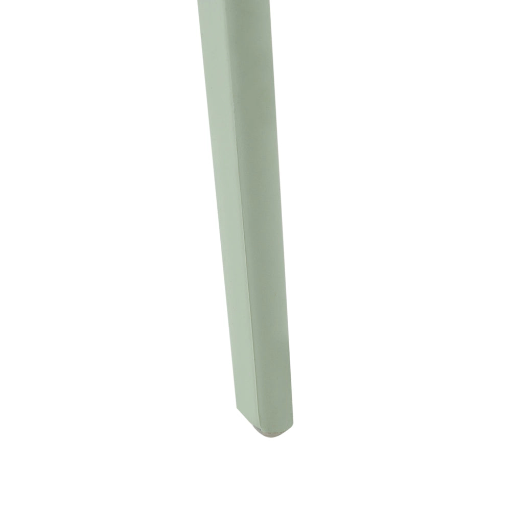 Set di 4 sedie da giardino in plastica sintetica, sedute da esterno impilabili color verde chiaro
