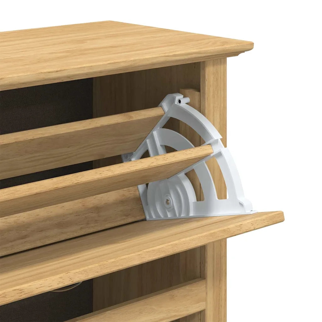 Scarpiera | Mobile per scarpe BODO Marrone miele 80 x 35 x 118 cm Legno multistrato