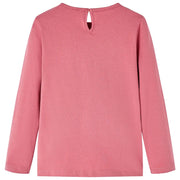 Maglietta da Bambina a Maniche Lunghe Rosa Antico 116 14021