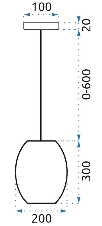 Lampada Pensile Di Vetro Di Cromo APP564-1CP