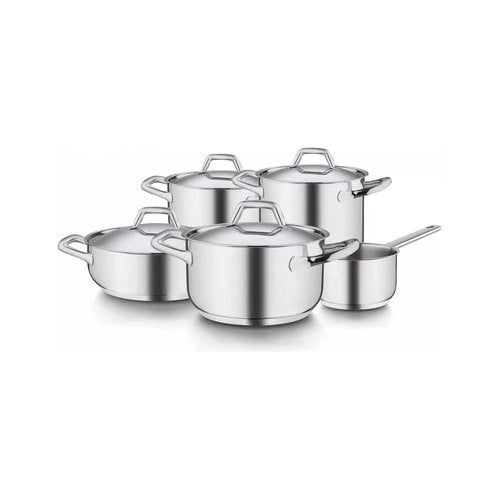 Batteria pentole barazzoni 163909 chef line cromo lucido