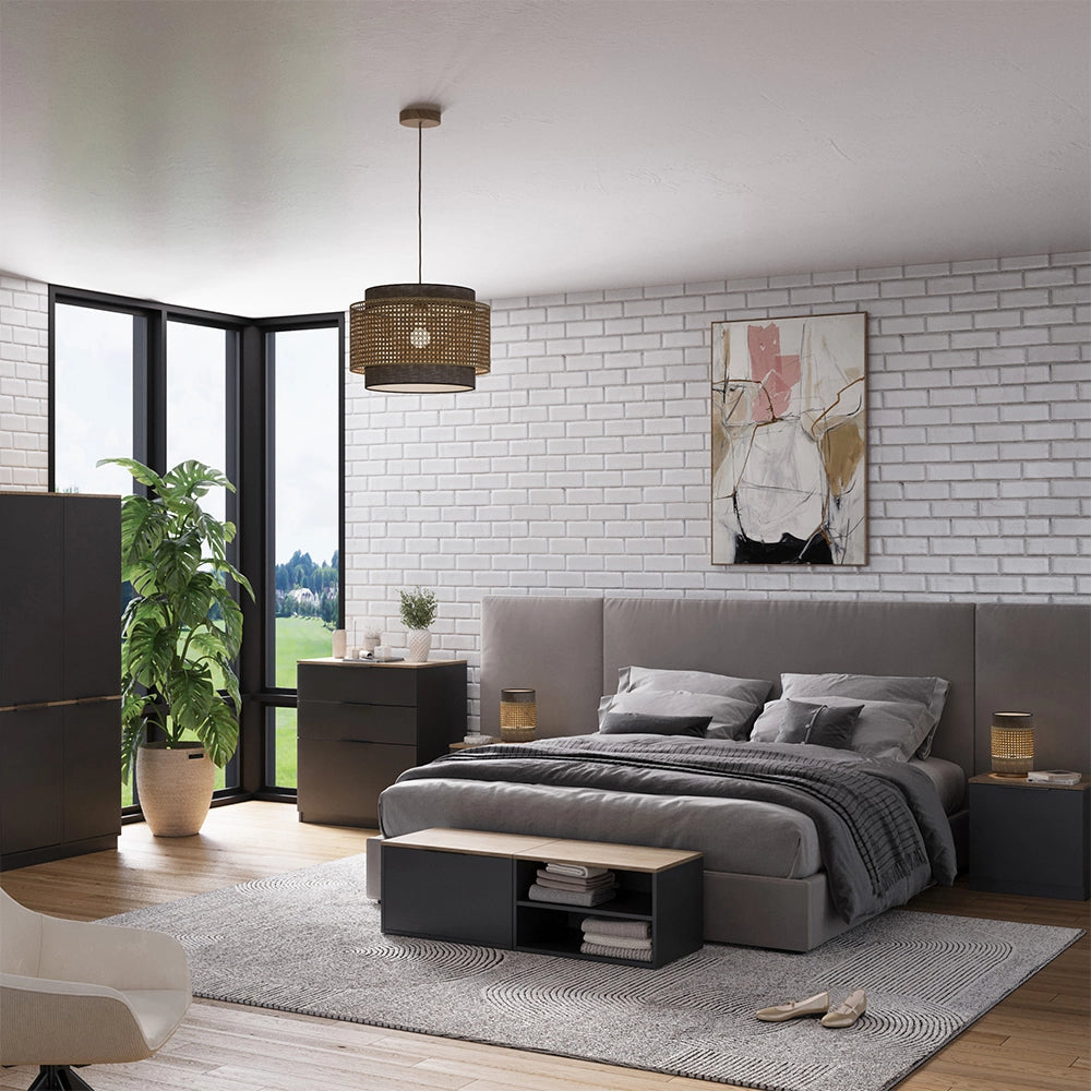 Vicco Credenza Antracite/Sonoma 60 x 36 cm con porte