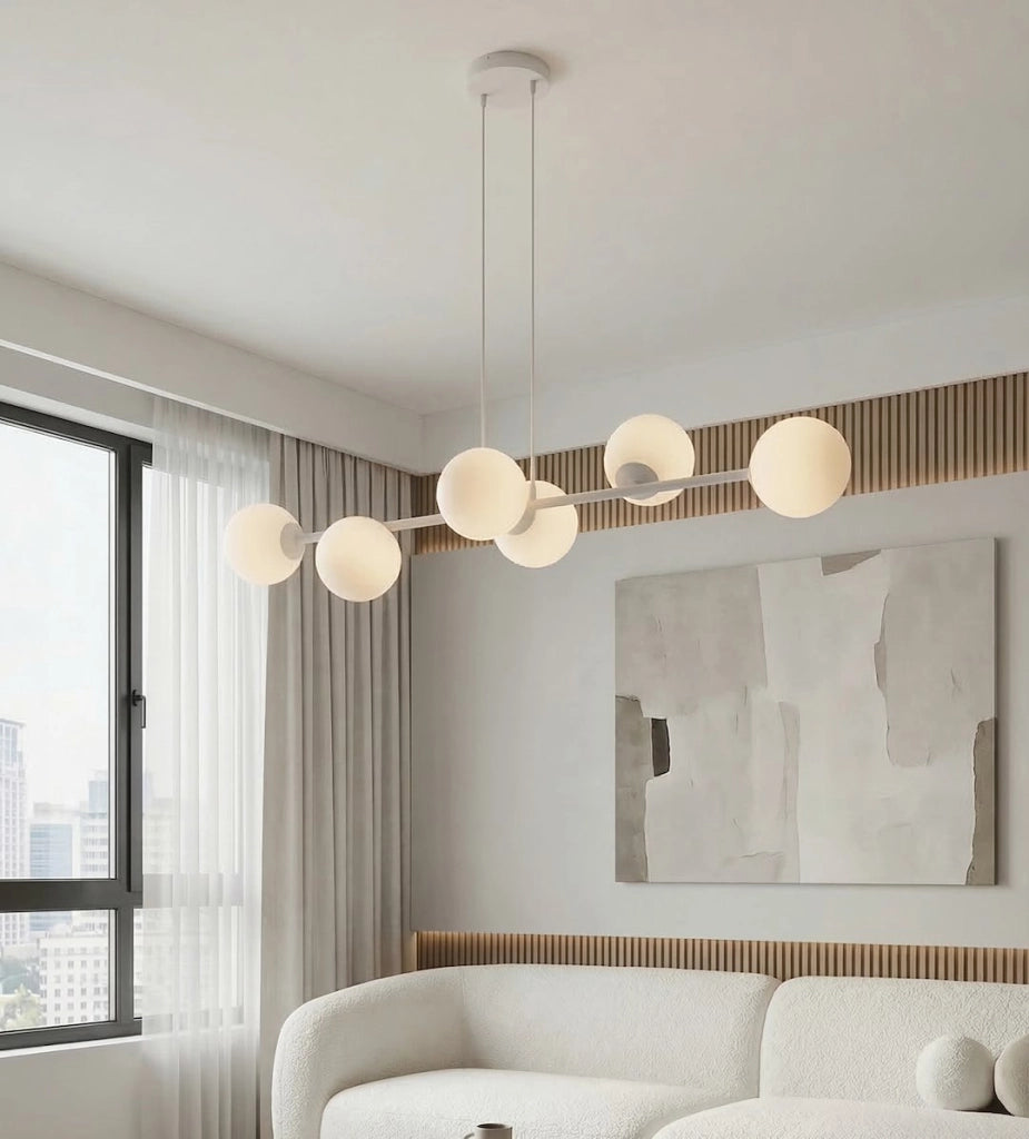 Lampadario sospeso Magnus Emibig 6xE14 grigio bianco