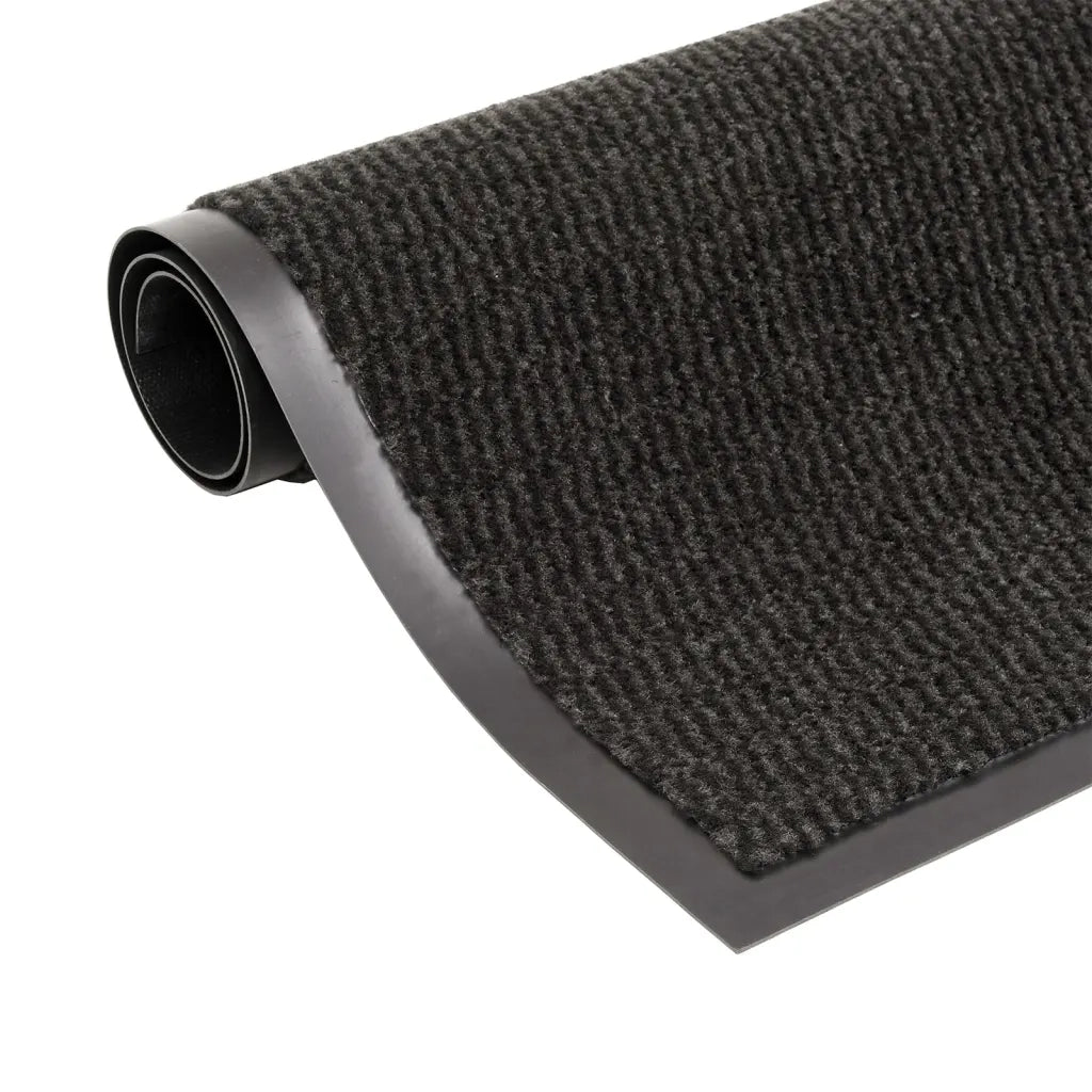 Tappeti Antipolvere 2 pz Rettangolari Trapuntati 40x60 cm Neri 3051602
