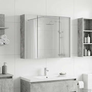 Mobiletto per specchio da bagno Grigio cemento 889074
