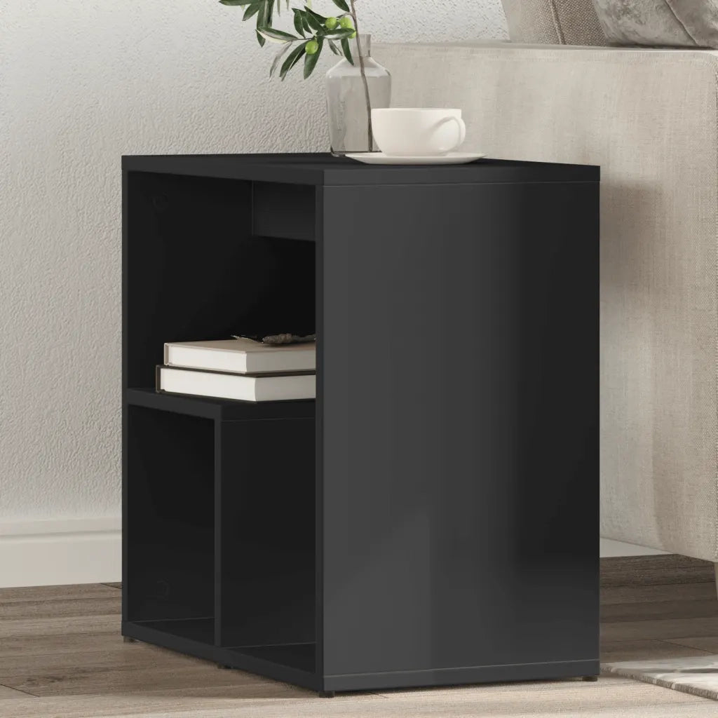 Tavolini Neri 2 pz | Tavolo laterale 50x30x50 cm in Legno Multistrato