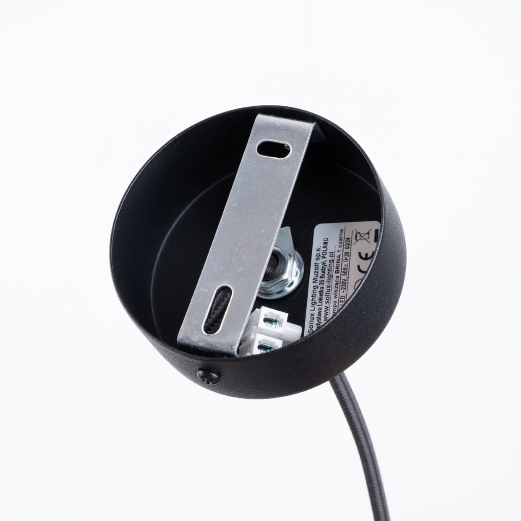 Lampada a sospensione GELIDA nera metallo 1xG9 8W