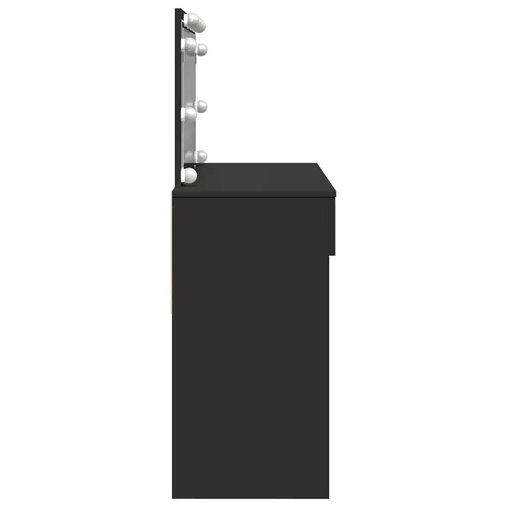 Toeletta | Tavolo da Trucco con LED Nero 100x40x120 cm