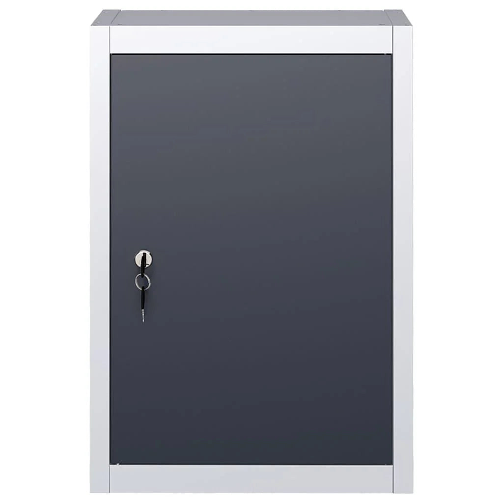 Mobiletto portautensili da parete organizer per utensili mobiletto portaoggetti portautensili da officina stile industriale metallo 60 cm grigio e nero 02_0003807