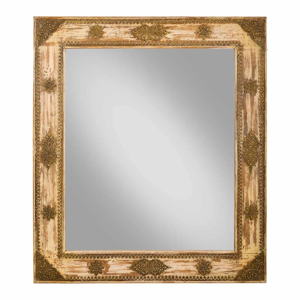 Specchio in legno marrone 109x3x125h