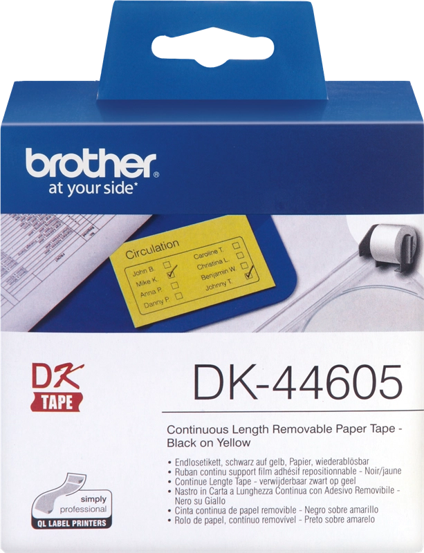 Brother DK-44605 etichetta per stampante Giallo