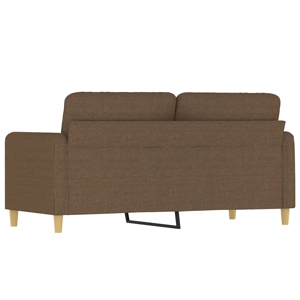Divano a 2 Posti Marrone 140 cm in Tessuto 359481