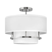 Plafoniera Graham nichel lucido 3xE14 40W Ø40,6cm Hinkley