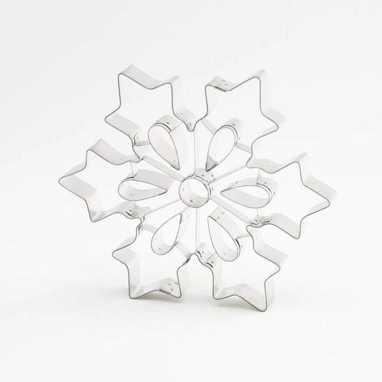 Cookie cutter (acciaio inossidabile), forma grande fiocco di neve, bordo liscio, diametro 19,5 cm