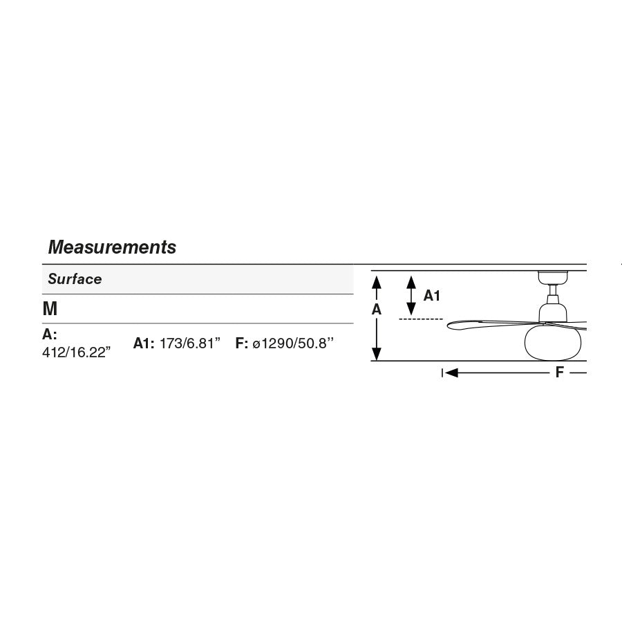 PALMA M Ventilatore da soffitto de soffitto marrone IP44 E27