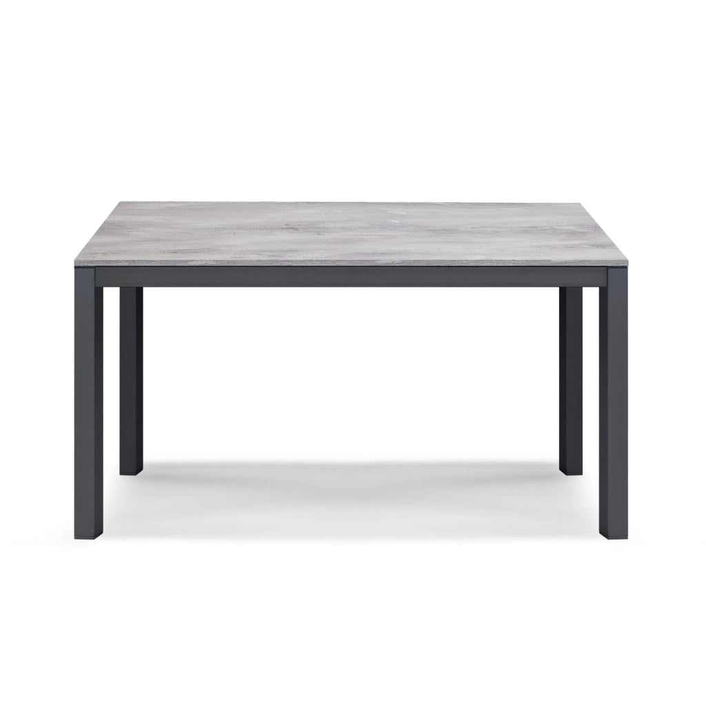 Tavolo da pranzo allungabile Cemento Ghisa 110x70 modello GIOTTO MADE IN ITALY con allunga laterale 40 cm per sala da pranzo, cucina e soggiorno, design moderno
