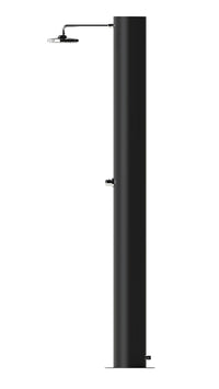 Doccia Solare da Giardino 70 L Soffione Eco Rain e Miscelatore Temporizzato Arno TN Nero Opaco