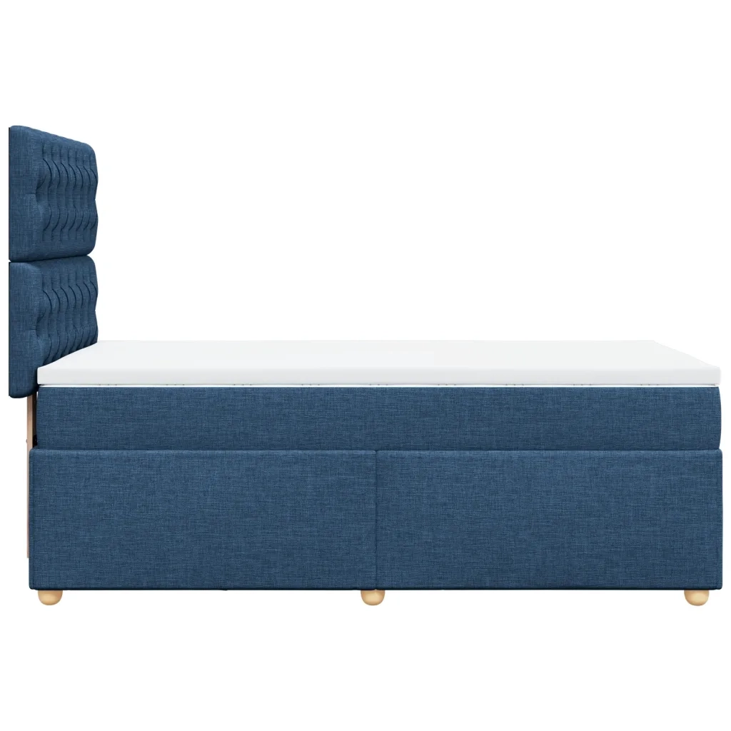 Giroletto a Molle con Materasso Blu 100x200 cm in Tessuto
