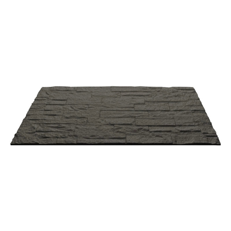 Pannello decorativo effetto pietra mattoni 3D set 12 pz 8,6 mt2 rivestimento murale in PU 120 x 60 x 2,5 Grigio Ardesia