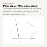 Palet di trucco con fori per pennelli - Palet professionale per mescolare - Set di spatole con estremità doppie - Formato compattato - Peso leggero - Materiale plastico/Acciaio inossidabile - Palet di trucco