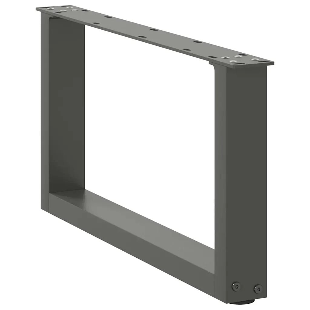 Gambe per Tavolino da Caffè a Forma di U 2 pz Antracite 70x(30-31) cm Acciaio 4013146