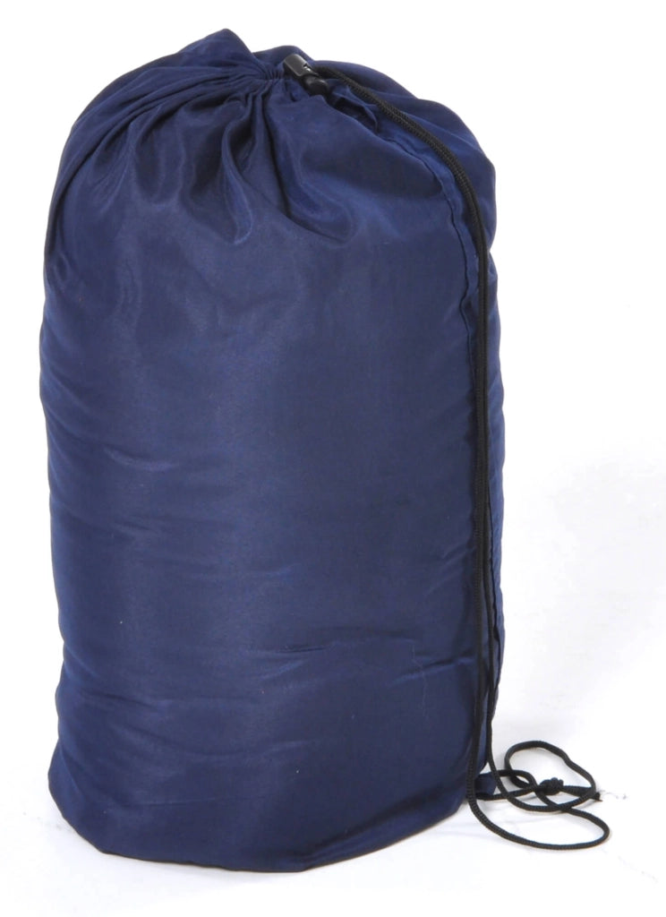 Sacco a Pelo Singolo 190x75 cm in Cotone e Poliestere Blu